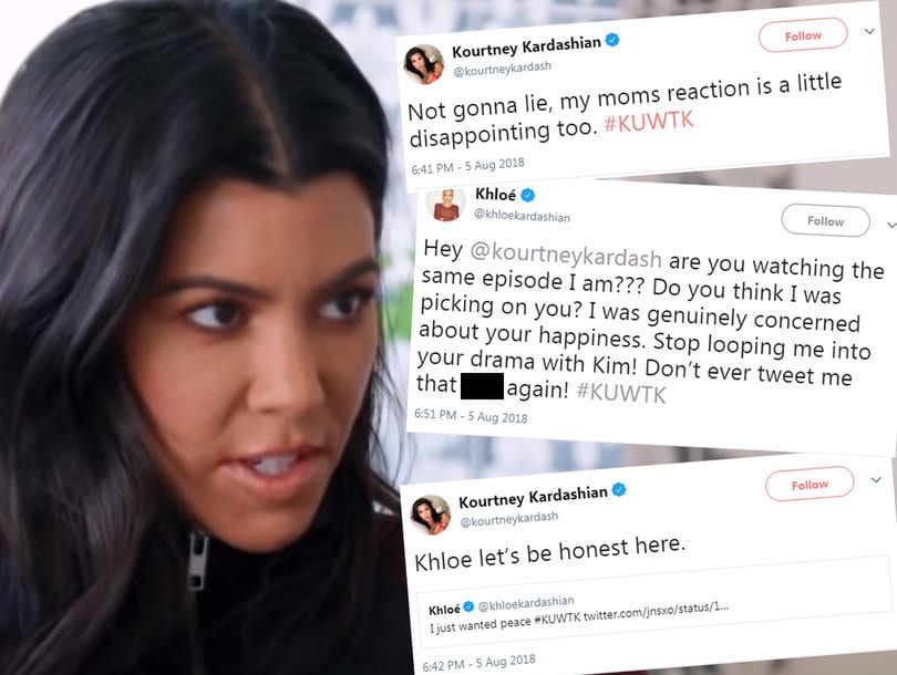 Kim Kardashian and Kourtney Kardashian Take Their Feud to Twitter During Heated ‘KUWTK’ Episode