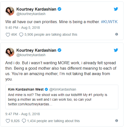 Kim Kardashian and Kourtney Kardashian Take Their Feud to Twitter During Heated ‘KUWTK’ Episode