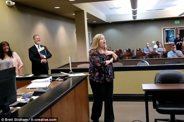 Probation Officer Stunned As Boyfriend Proposes In Shackles