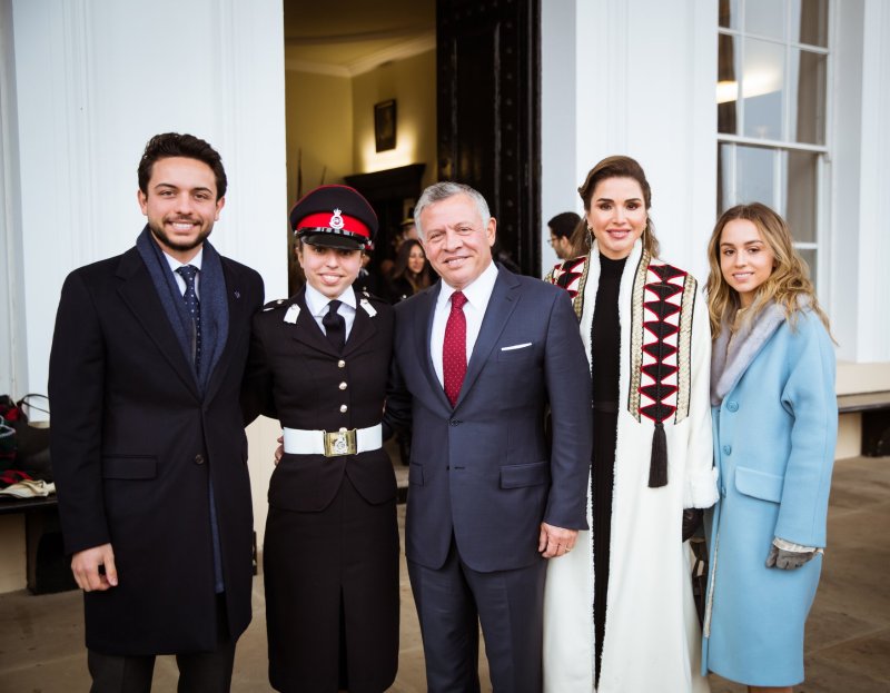 Queen Rania of Jordan visits Sandhurst as her daughter Princess Salma graduates