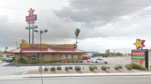 Man, 70, who was arrested with the body of his dead wife in his car was caught after a stunned worker at a Carl's Jr drive-thru in Arizona spotted him wearing only his underpants with the naked corpse upside down in the passenger seat