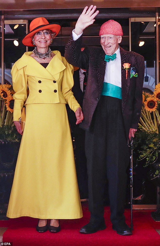 Norwegian billionaire Olav Thon, 95, finally marries his girlfriend, 79, after a relationship spanning more than three decades while his wife battled Alzheimer's