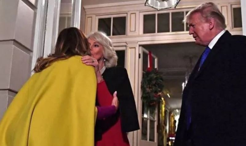 Caught on camera: Camilla humiliated by Melania Trump