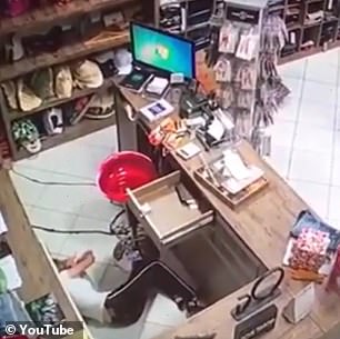 horrific moment woman is shot in the face by crazed gunman