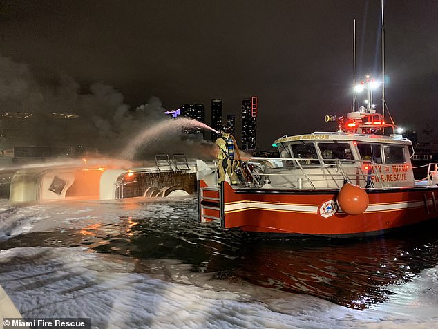 JLo's ex-husband Marc Anthony's $7million yacht bursts into flames